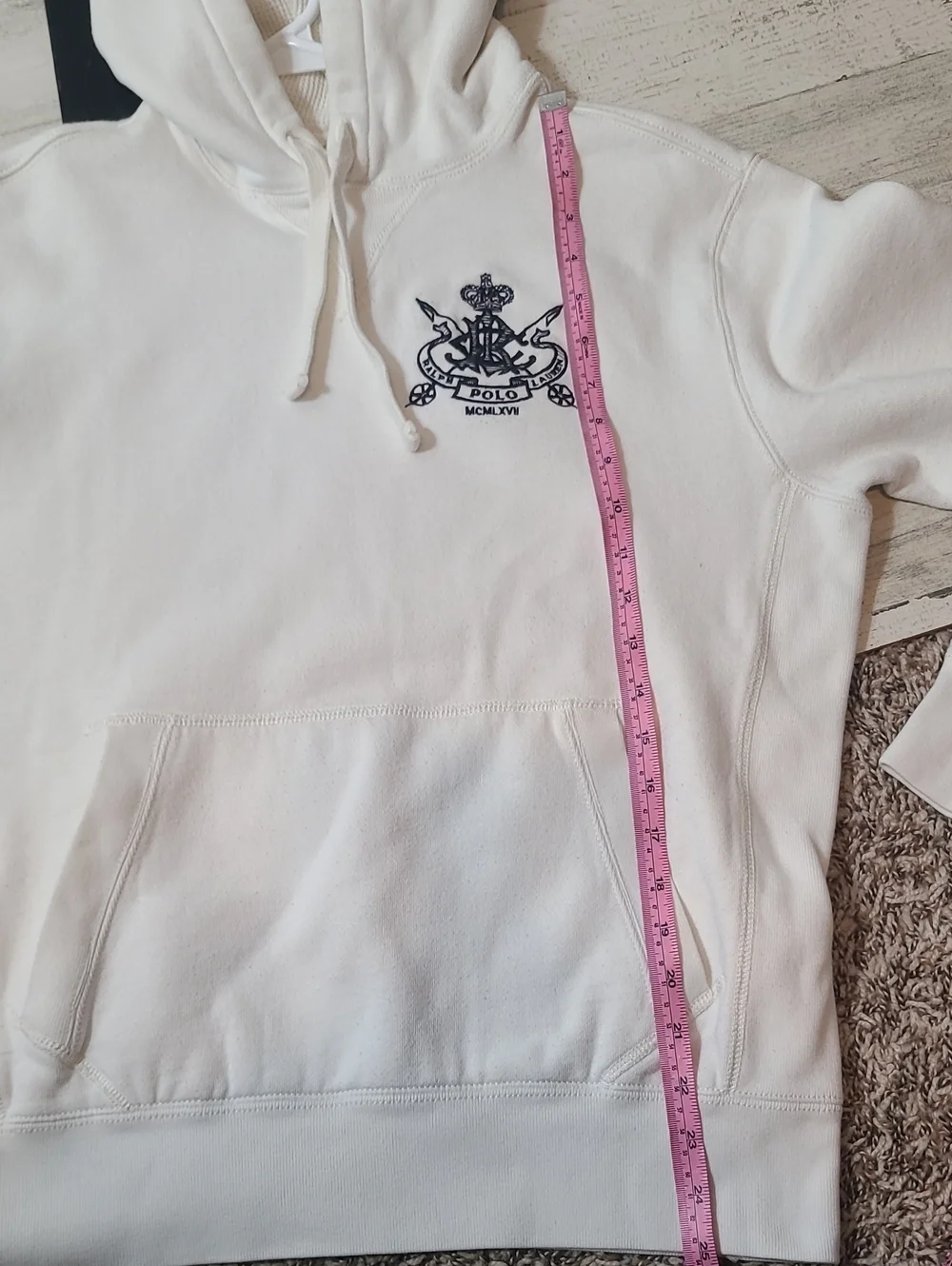 Vintage Polo Ralph Lauren waffle knit Hoodie MCMLXVII Size Med